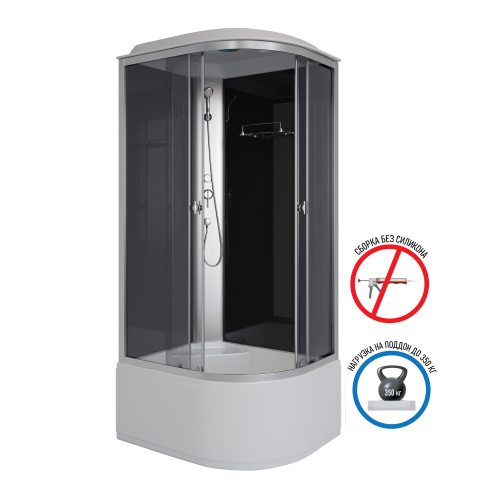 Душевая кабина Niagara Eco E100/80/40L/TN 100х80 асимметричная